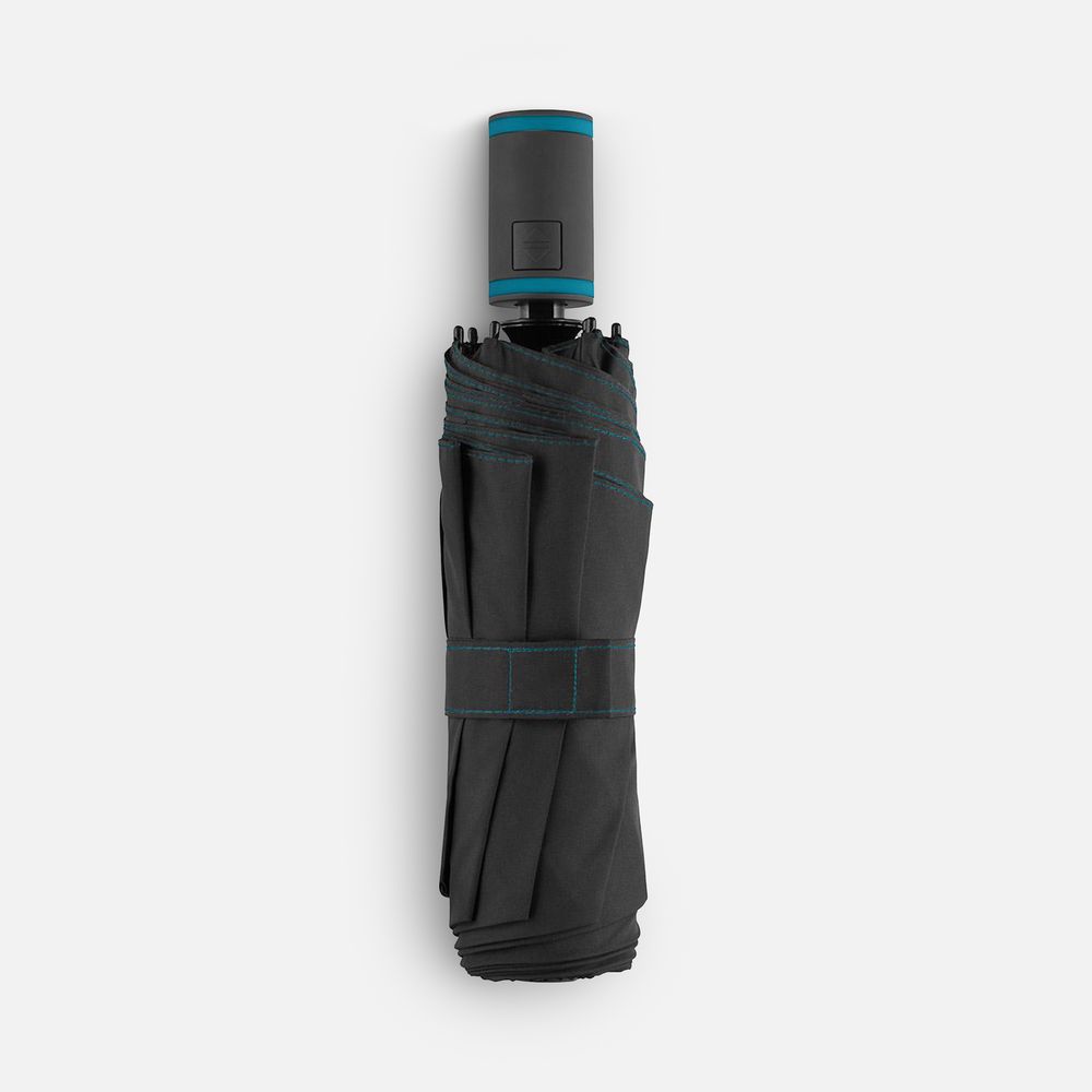 Зонт складной AOC Mini с цветными спицами, бирюзовый-6