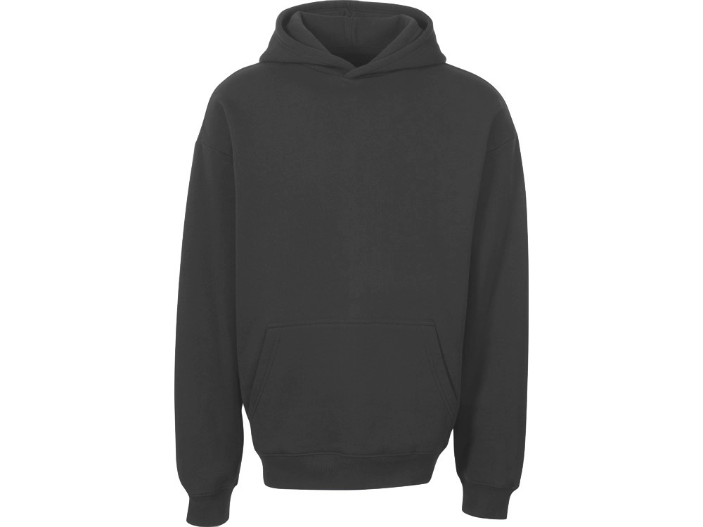 Толстовка с капюшоном оверсайз Berlin унисекс, темно-серый-8