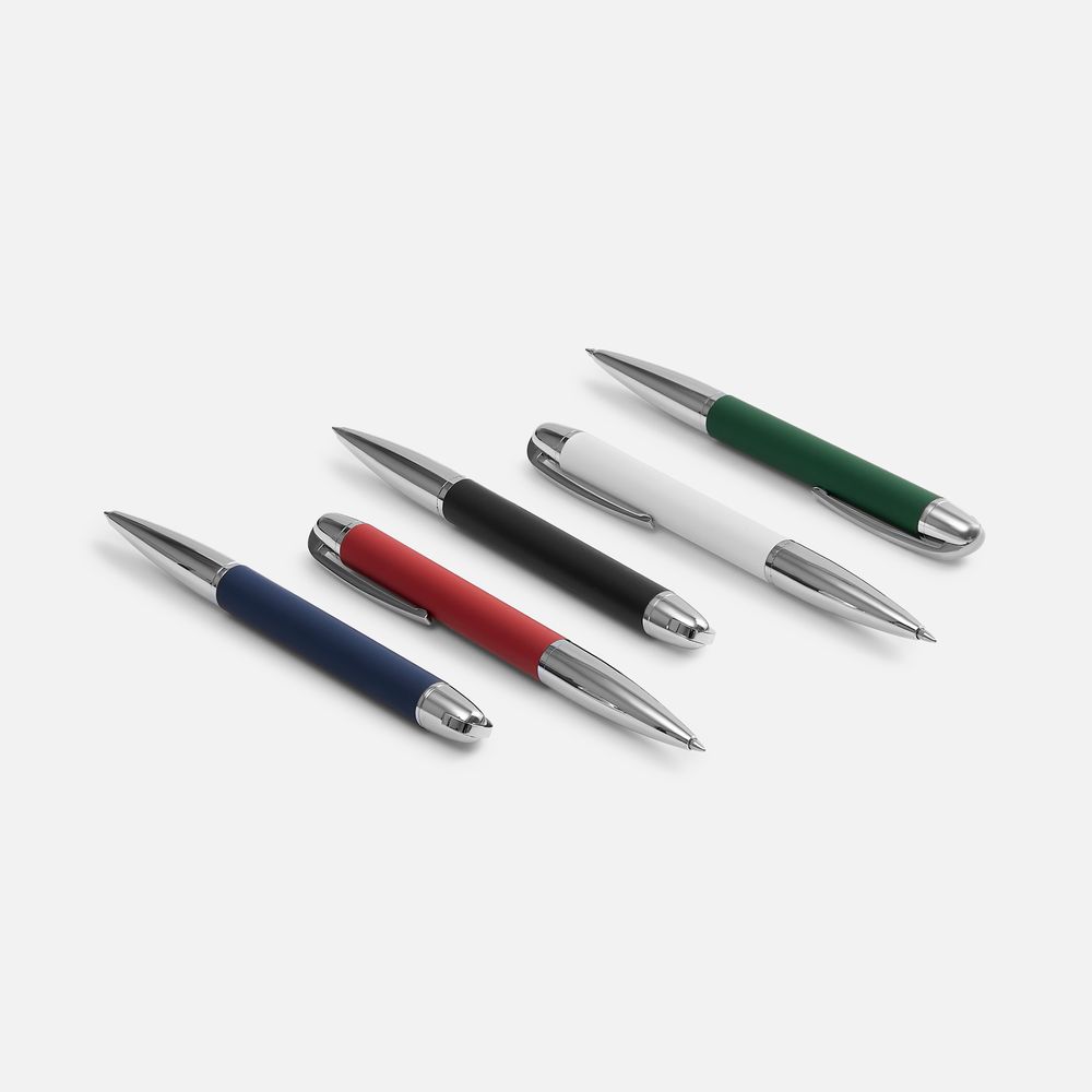 Ручка шариковая Arc Soft Touch, зеленая-2