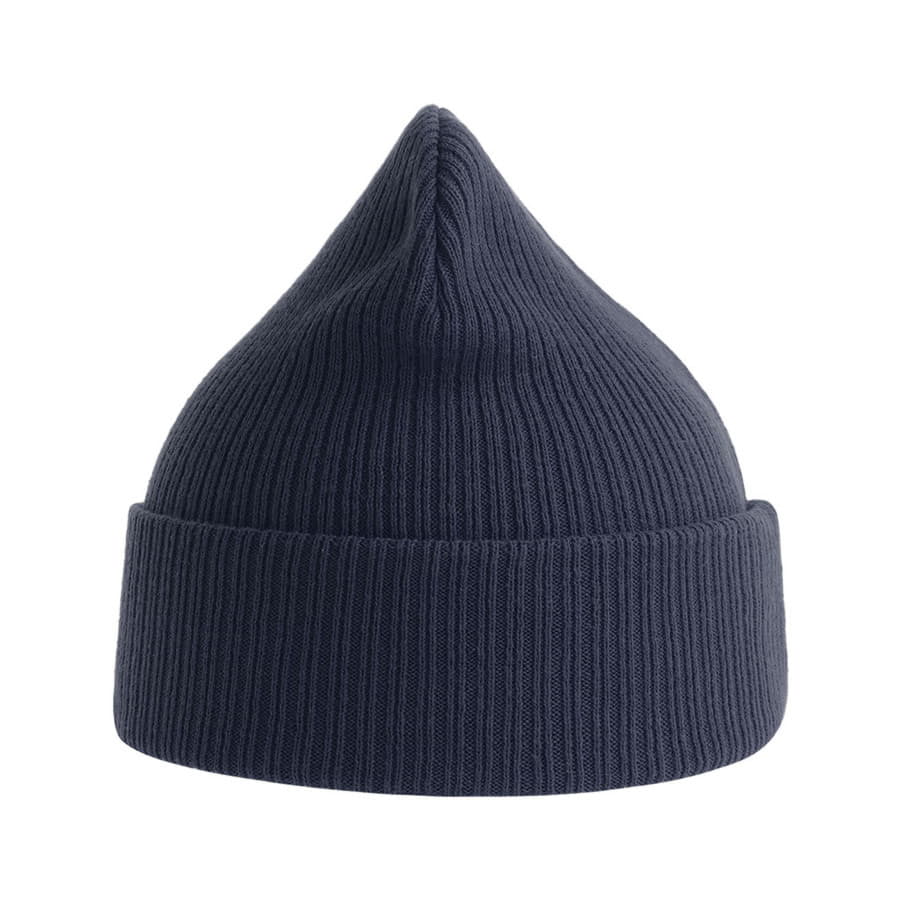 Шапка с отворотом NELSON из органического хлопка, темно-синий-1