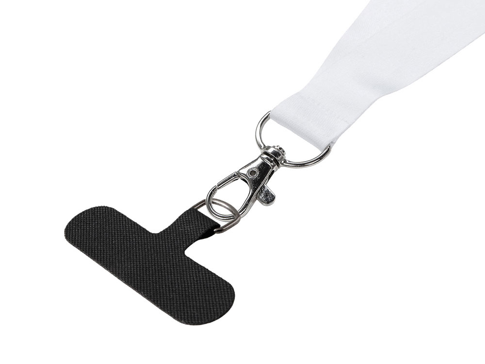 Ланъярд 2,5 см под сублимацию с карабином и узким держателем для телефона из ПЭ-2