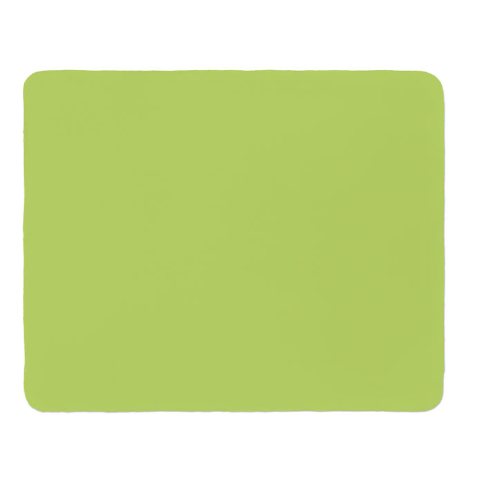 Флисовый дорожный плед из RPET, лайм-7