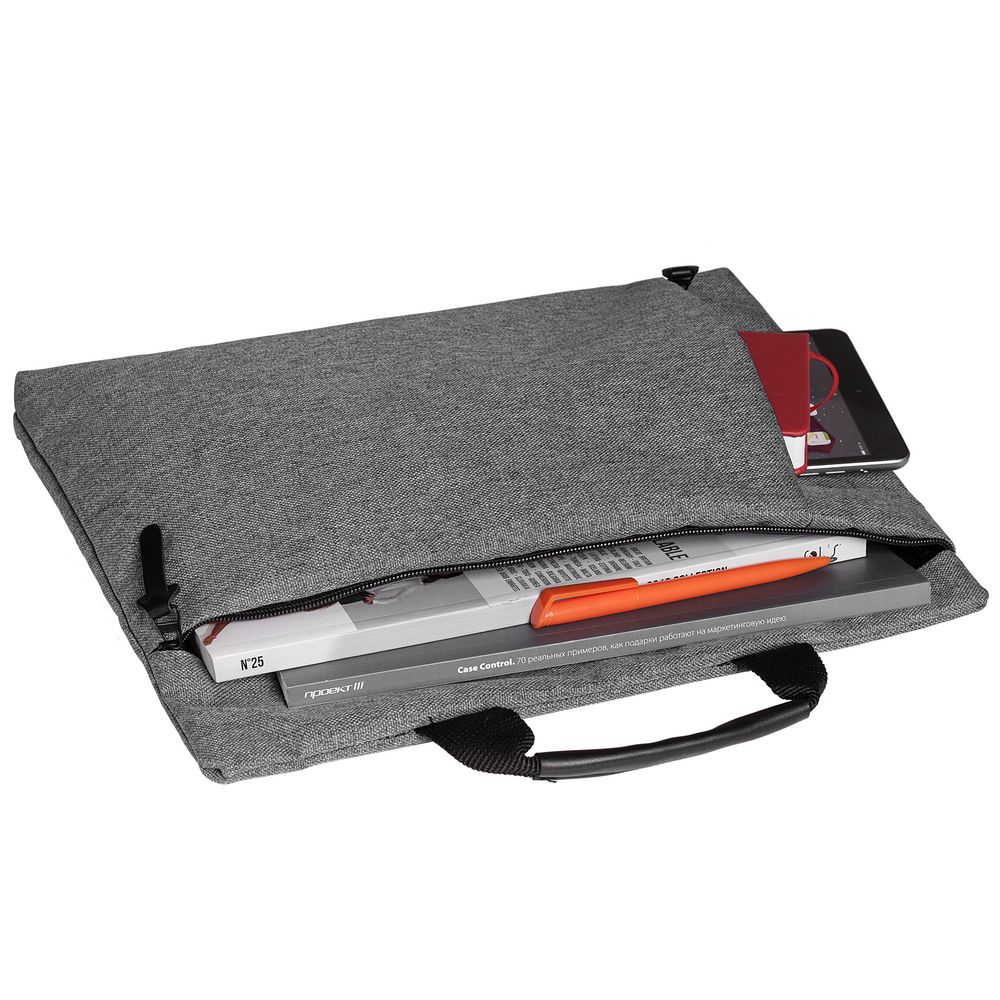 Сумка для документов HotDoc, серая-3