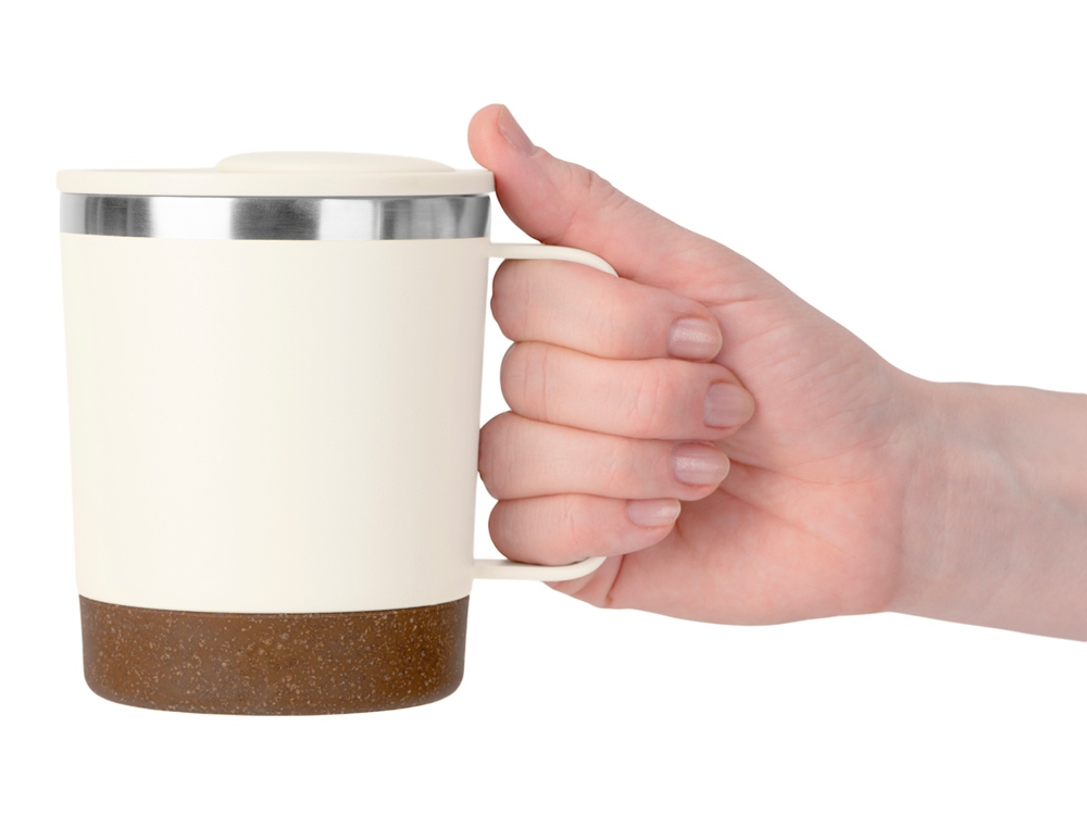 Стальная кружка с двойными стенками Swipe, белый0,00-9