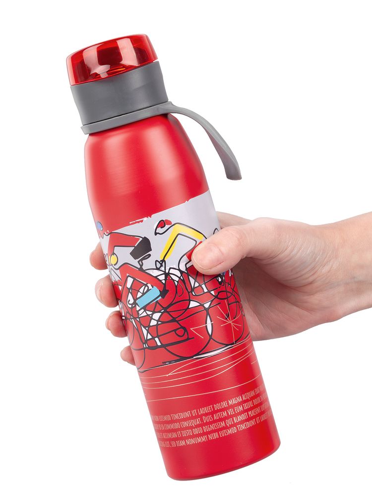 Бутылка для воды Billy Gym, матовая красная-3