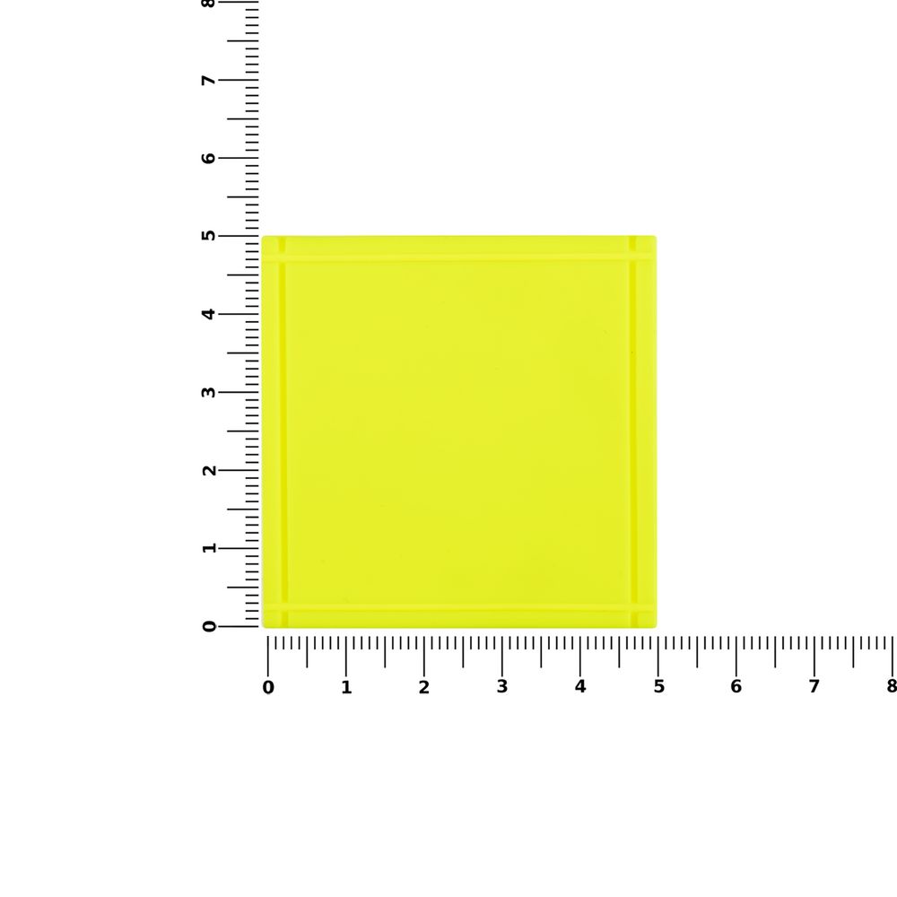 Лейбл из ПВХ Dzeta, L, желтый неон-1