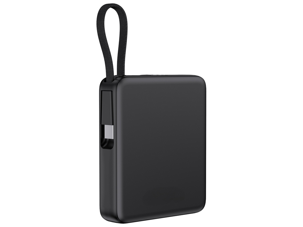 Внешний аккумулятор с подсветкой лого Nex, 5000 мАч, черный-6