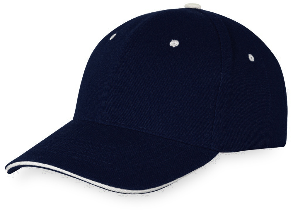 Бейсболка New Castle 6-ти панельная, темно-синий/натуральный-3