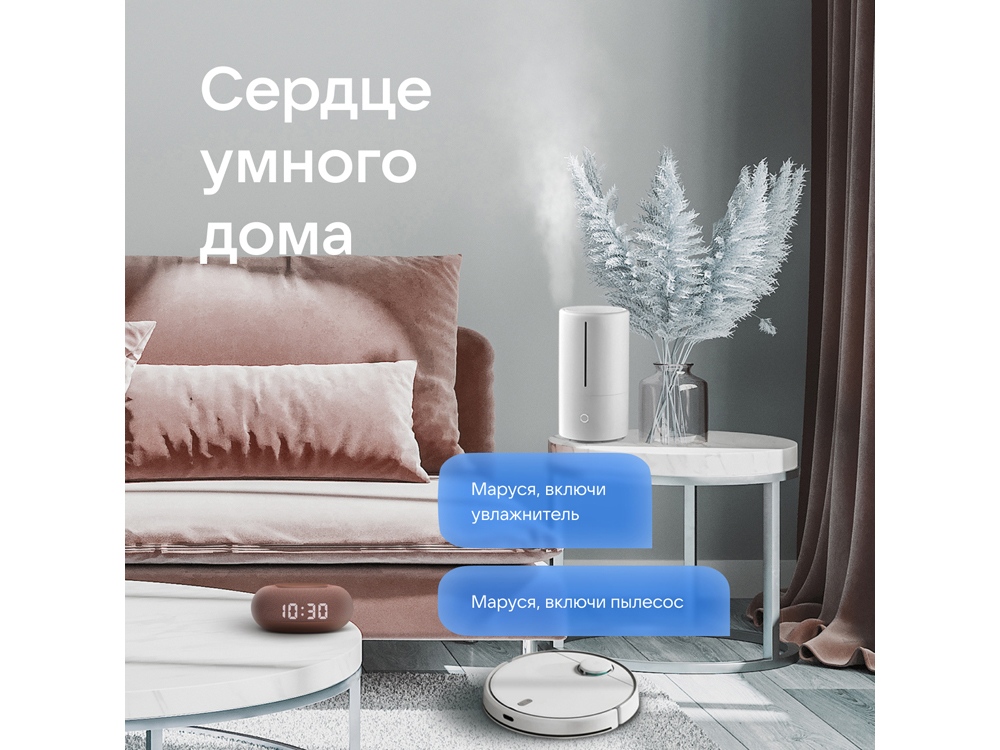 Умная колонка VK Капсула Мини с голосовым помощником Марусей, терракотовый-8