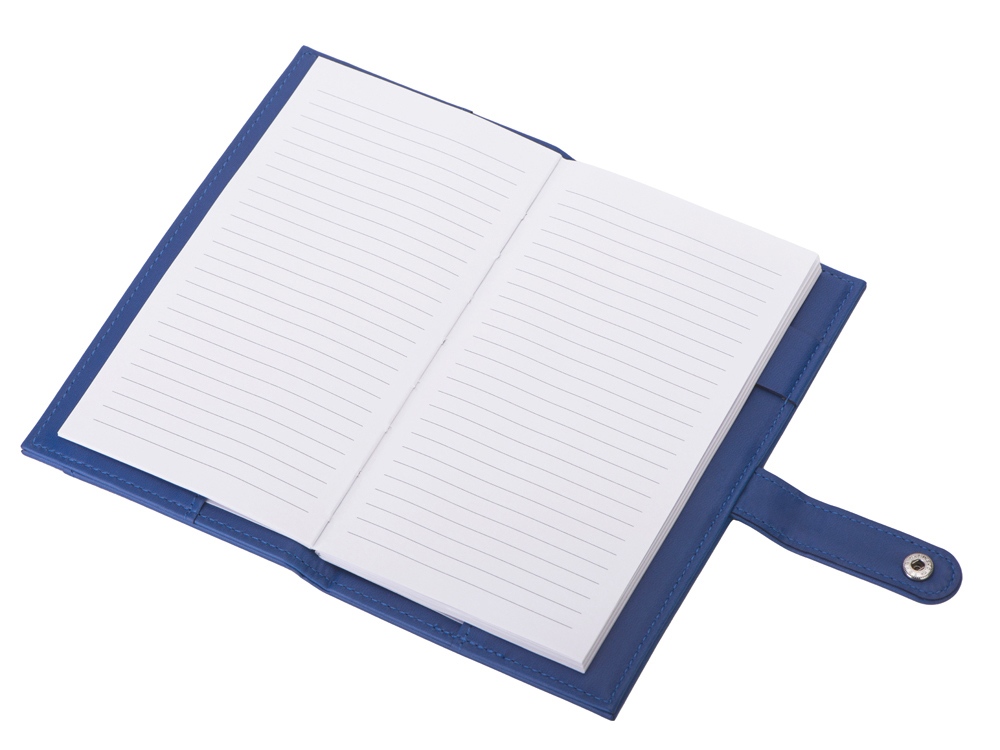 Блокнот-кошелек с сменным блоком А6 Wall Street, 64 листа, синий-2