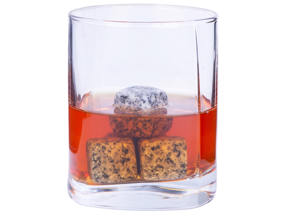 Камни для виски Gentleman в бархатном мешочке, 4 шт, серый-5