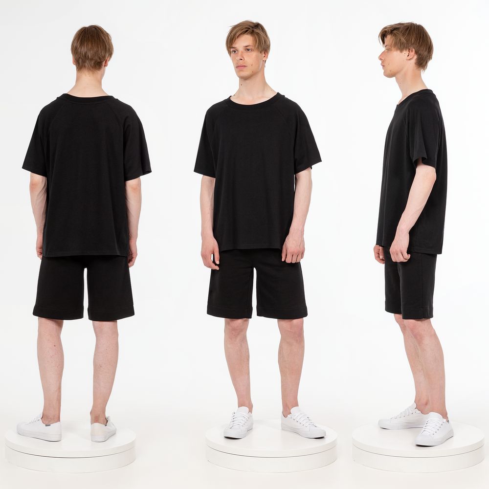 Футболка унисекс оверсайз T2, черная-1