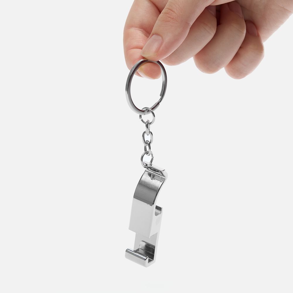 Брелок-подставка с открывалкой Virke, серебристый-2