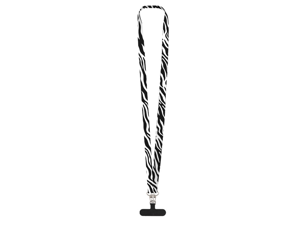 Ланъярд 2,5 см под сублимацию с 2-мя трендовыми карабинами и узким держателем для телефона из ПЭ-2