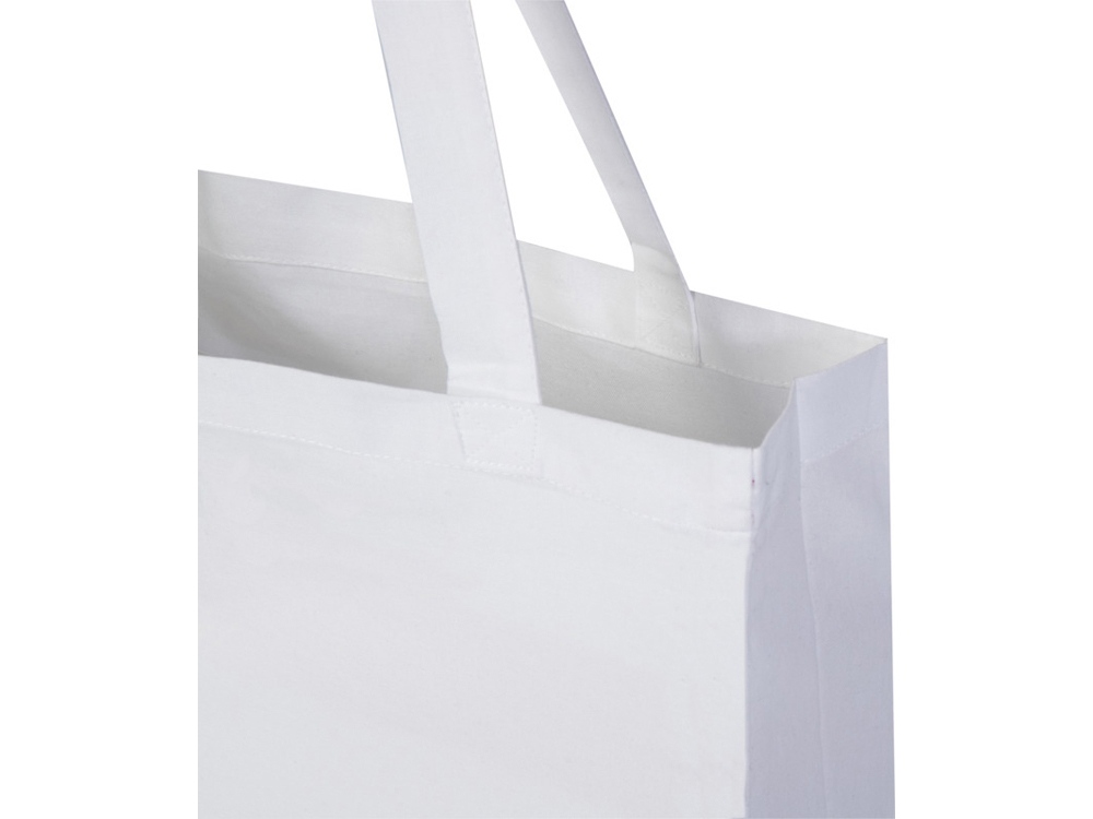 Madras эко- сумка с ластовицей из переработанного хлопка, сертифицированного согласно GRS, плотностью 140 г/м² - Белый-3