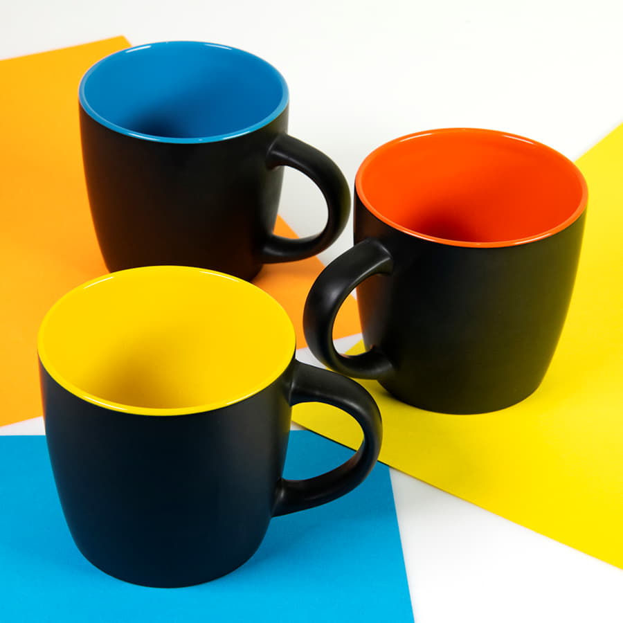 Кружка INTRO, черный, желтый-6