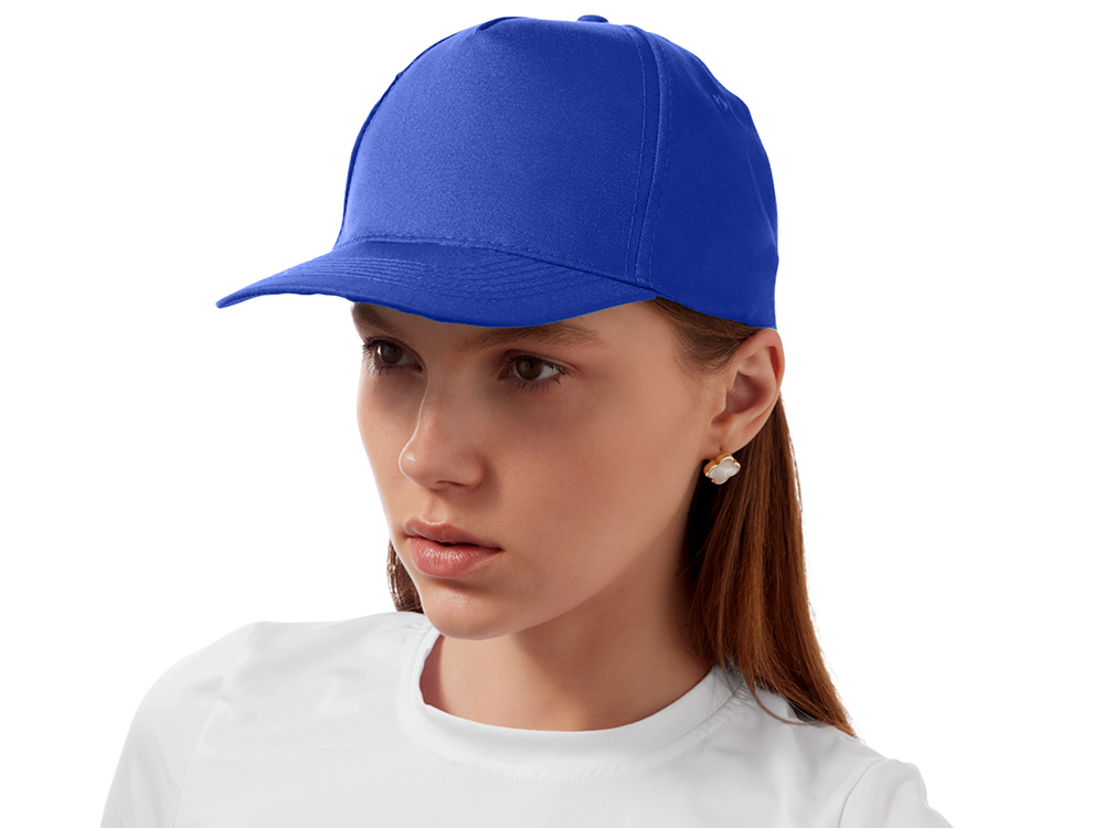 Бейсболка Poly 5-ти панельная 120 гр, кл.синий-2