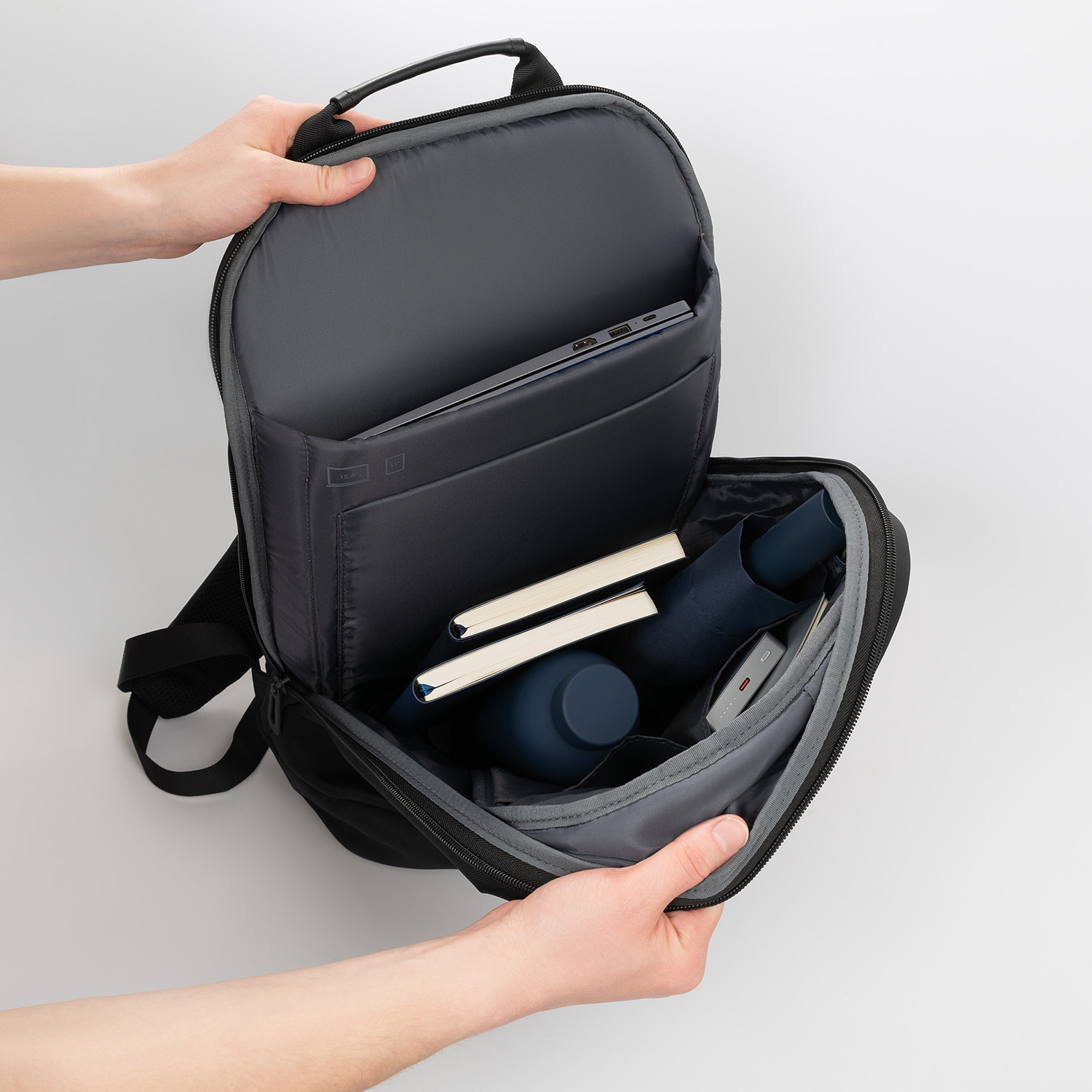 Бизнес рюкзак Alter с USB разъемом, черный-6