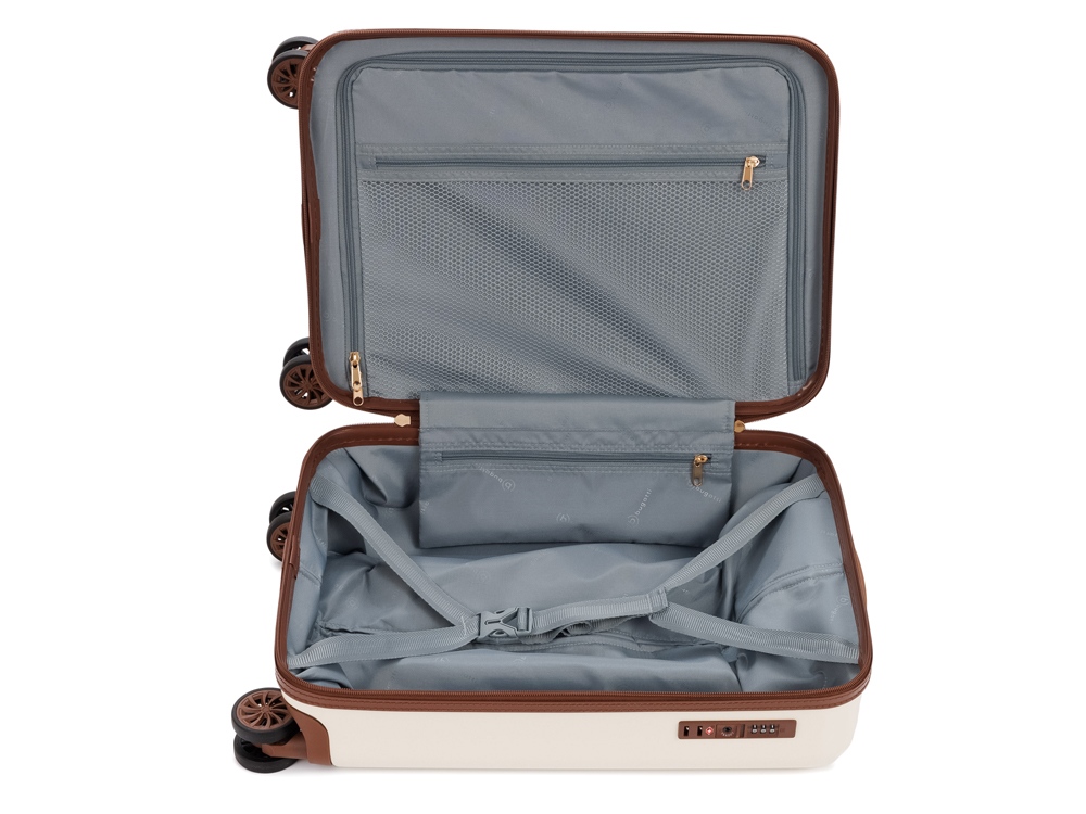 Чемодан BUGATTI Amelia, бежевый, поликарбонат / АБС-пластик, 32х22х53 см, 30 л-1