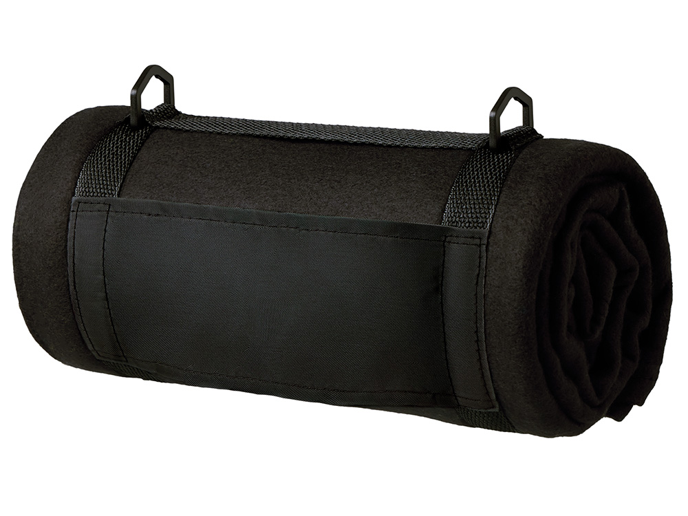 Плед Нежность с плечевым ремнем, черный-3