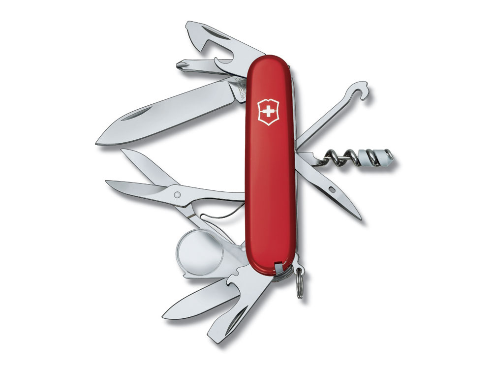 Нож перочинный VICTORINOX Explorer, 91 мм, 16 функций, красный-1