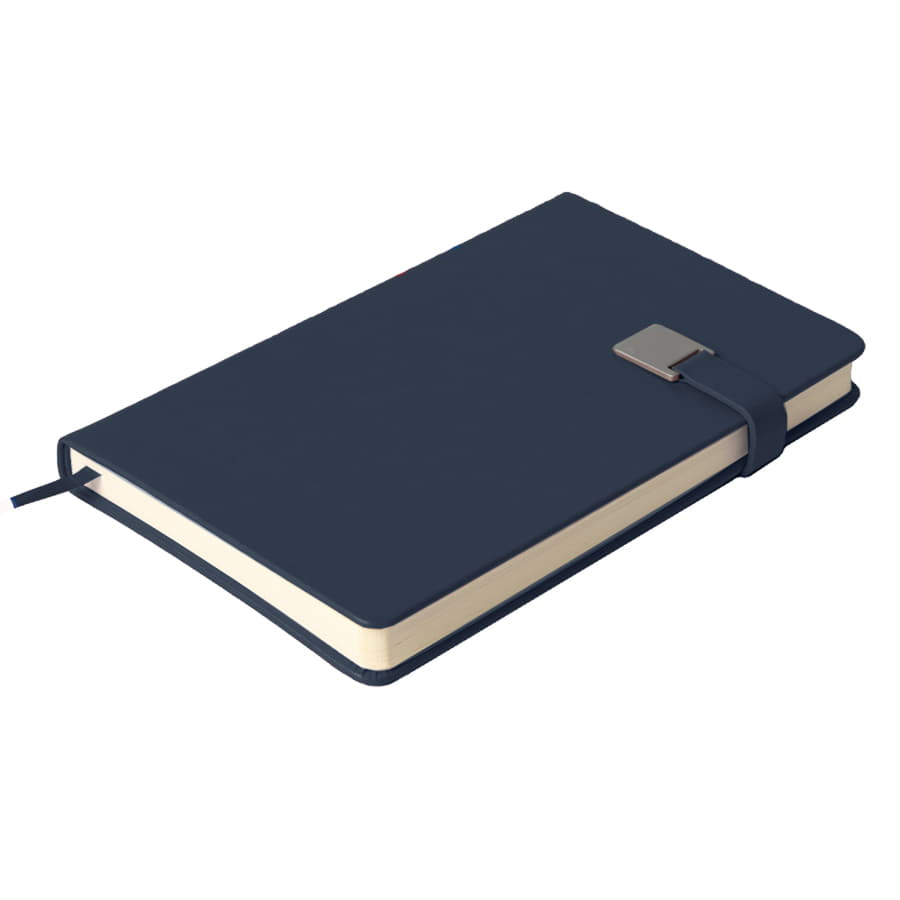 Ежедневник недатированный Spirit , формат А5, в линейку, темно-синий-4