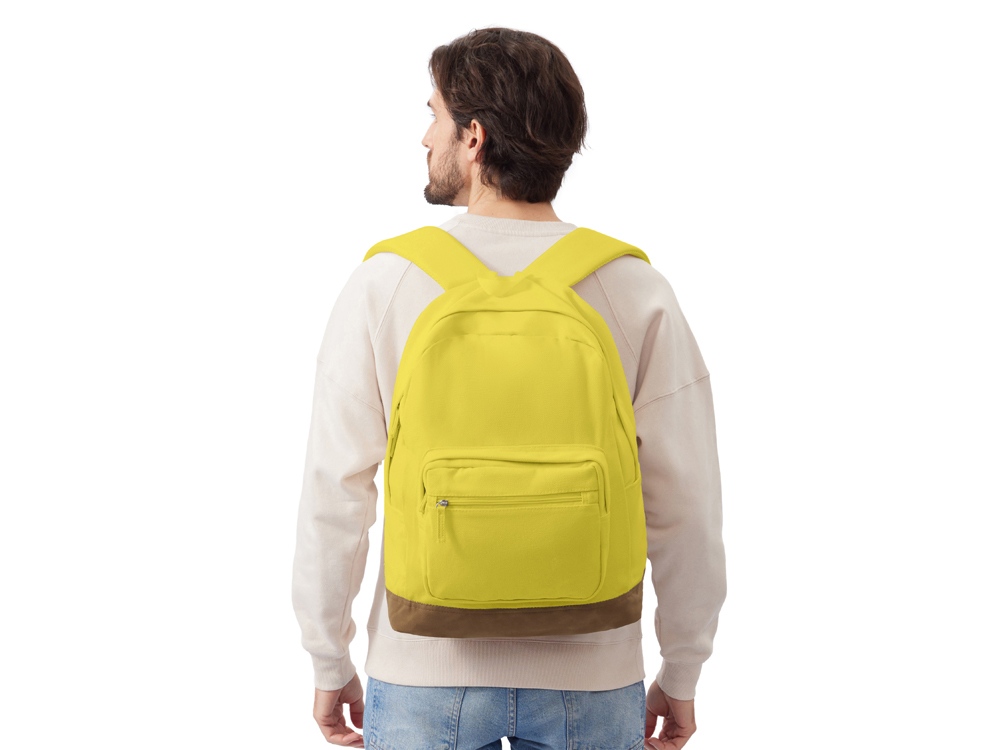 Рюкзак Shammy с эко-замшей для ноутбука 15, желтый-10
