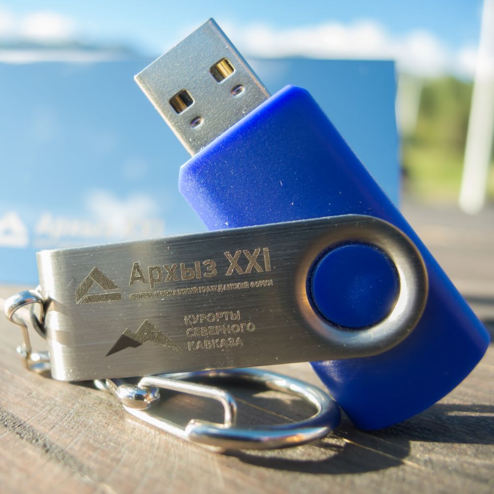 Флешка Twist, синяя, 8 Гб-4