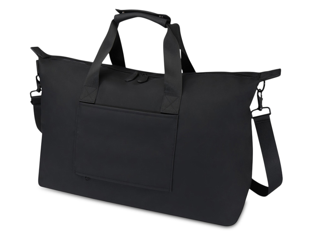 Спортивная сумка для ноутбука с диагональю экрана 15,6 дюйма Turner, изготовленная из переработанных материалов согласно стандарту GRS - сплошной черный-0