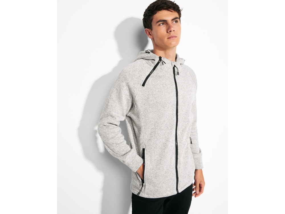 Толстовка на молнии Everest, меланжевый белый-4