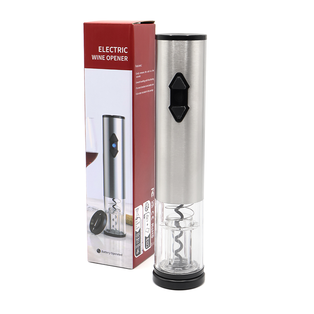 Винный электрический металлический штопор Божоле, Серебристый-3