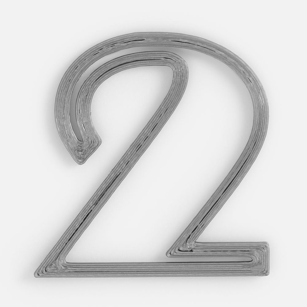 Подвеска Symbol, 3D-печать на заказ, цифра 2-0
