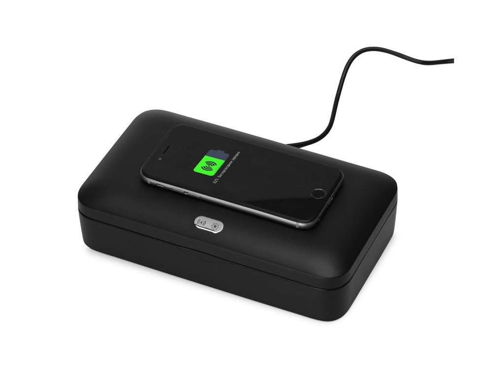 УФ-стерилизатор c функцией беспроводной зарядки Sector, Evolt, черный-1