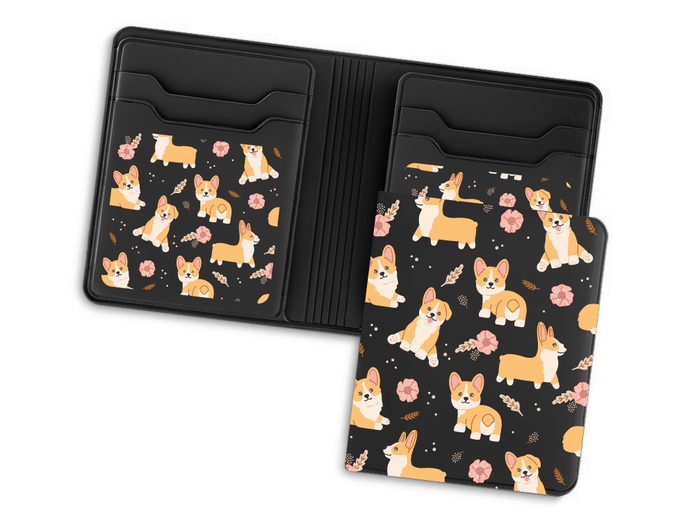 Картхолдер с отделением для наличных денег с возможностью полноцветной УФ-печати, софт-тач-2