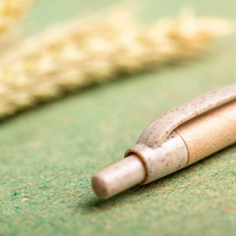 Шариковая ручка FILAX, рециклированный картон, пластик c пшеничным волокном, зеленый-2