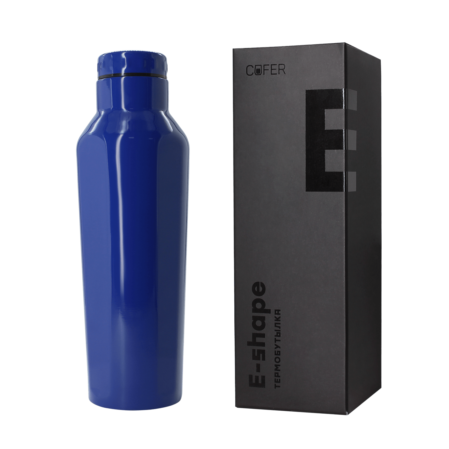 Термобутылка для напитков E-shape (синий)-7