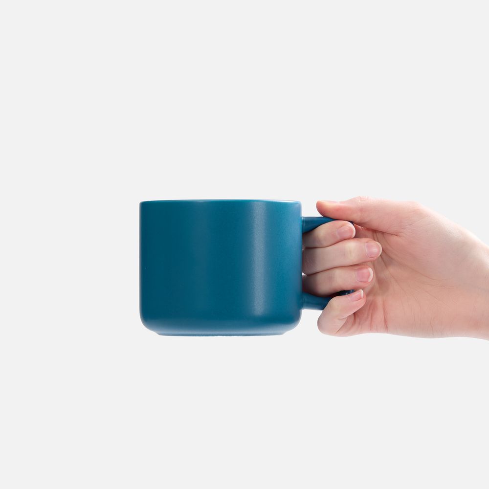 Чашка Jumbo в коробке матовая, морская волна-1