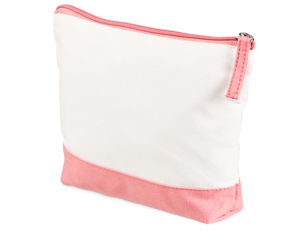 Косметичка хлопковая Cotton, белый/пыльно-розовый-0