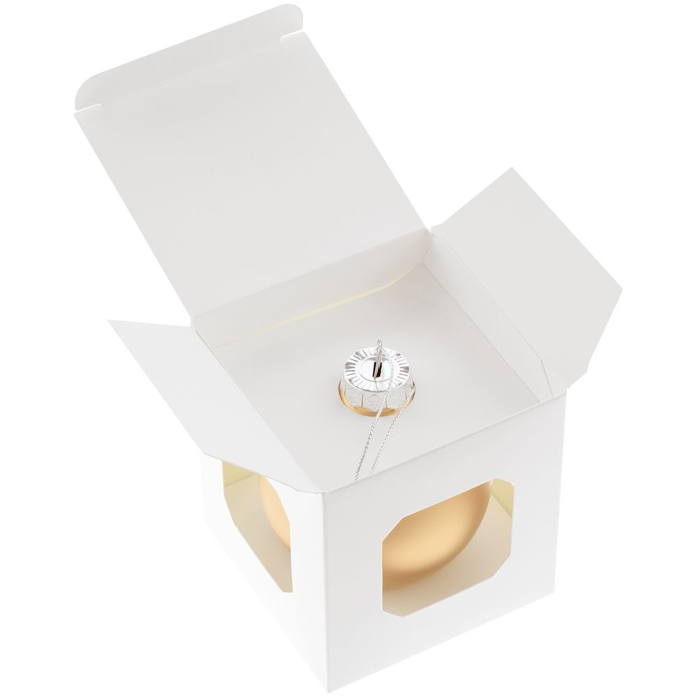 Елочный шар Finery Matt, 8 см, матовый золотистый-2