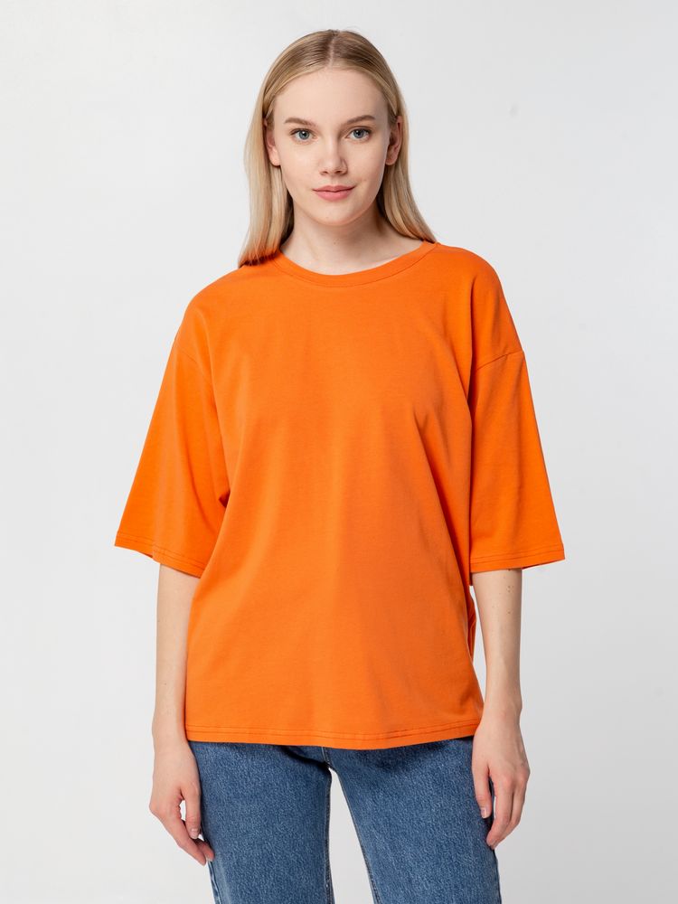 Футболка унисекс оверсайз Street Vibes, оранжевая-4