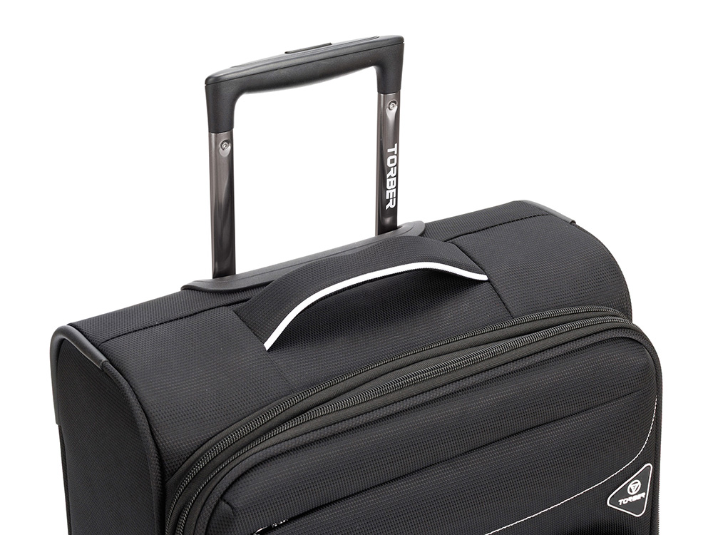 Чемодан TORBER НЕРО, чёрный, переработанный ПЭТ, 40 х 20 х 55 см, 37 л-7