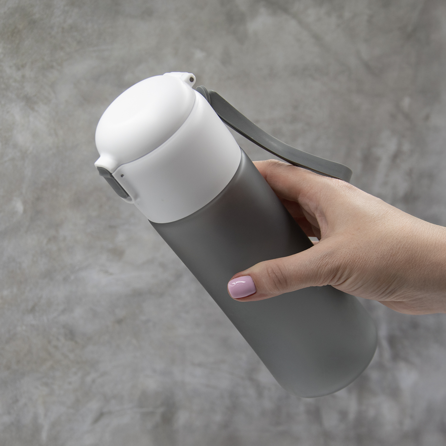 Бутылка для воды AqualityMate (серый)-7