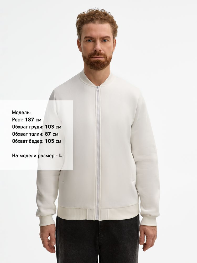 Бомбер унисекс Estado, молочно-белый-6