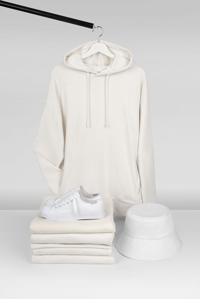 Худи унисекс H2, молочно-белое-10