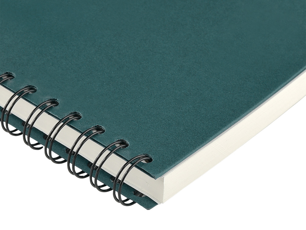 Ежедневник недатированный на гребне А5 Pragmatic, темно-зеленый-4