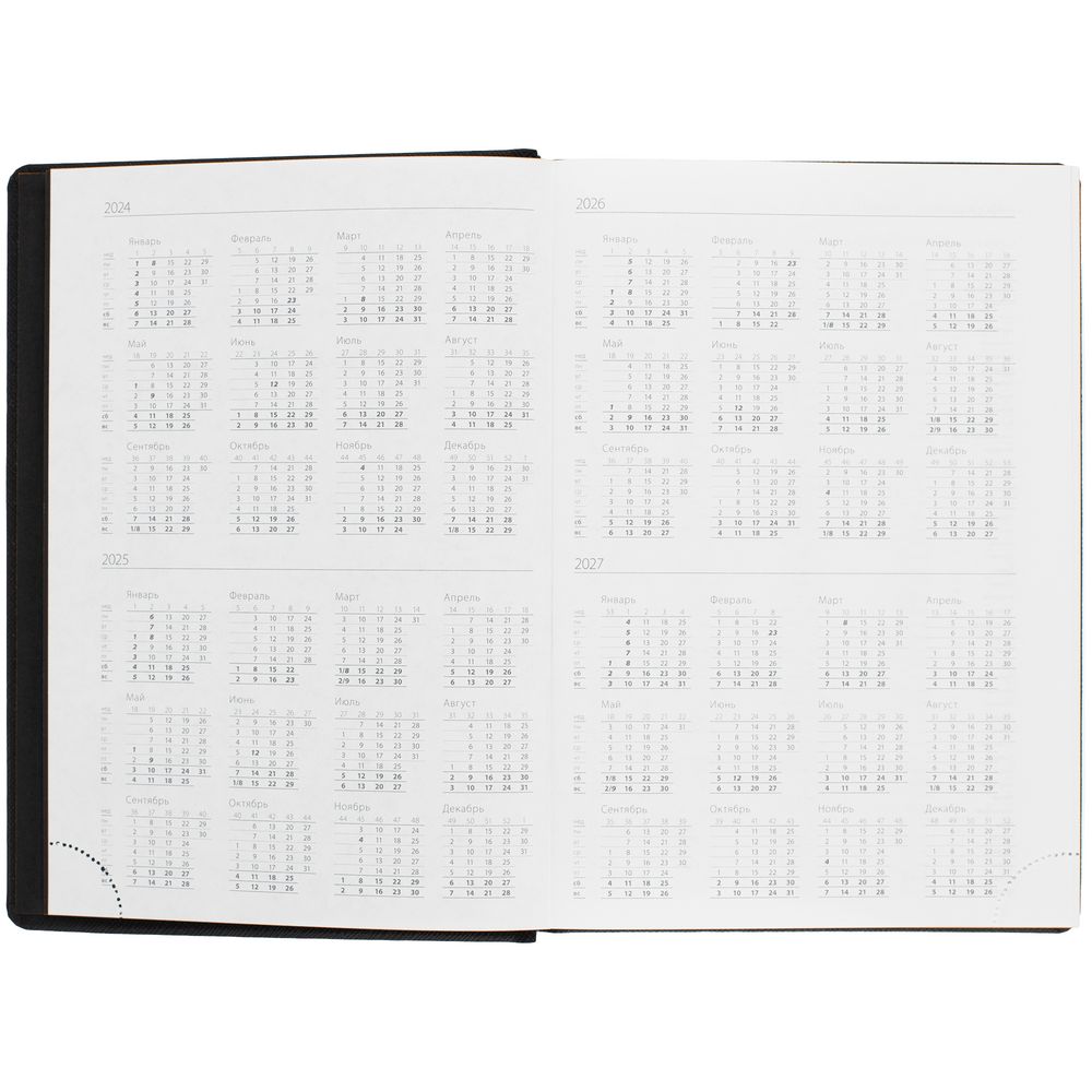 Ежедневник Mobile на заказ, недатированный, черно-оранжевый-3