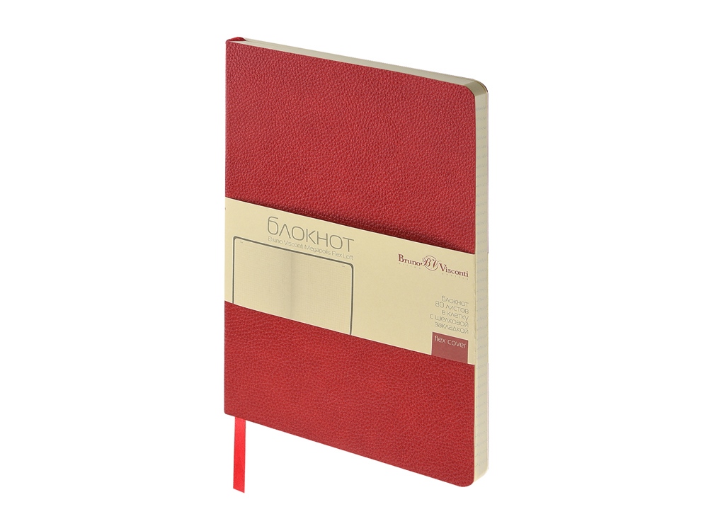Блокнот А5 Megapolis Flex Loft, красный-0
