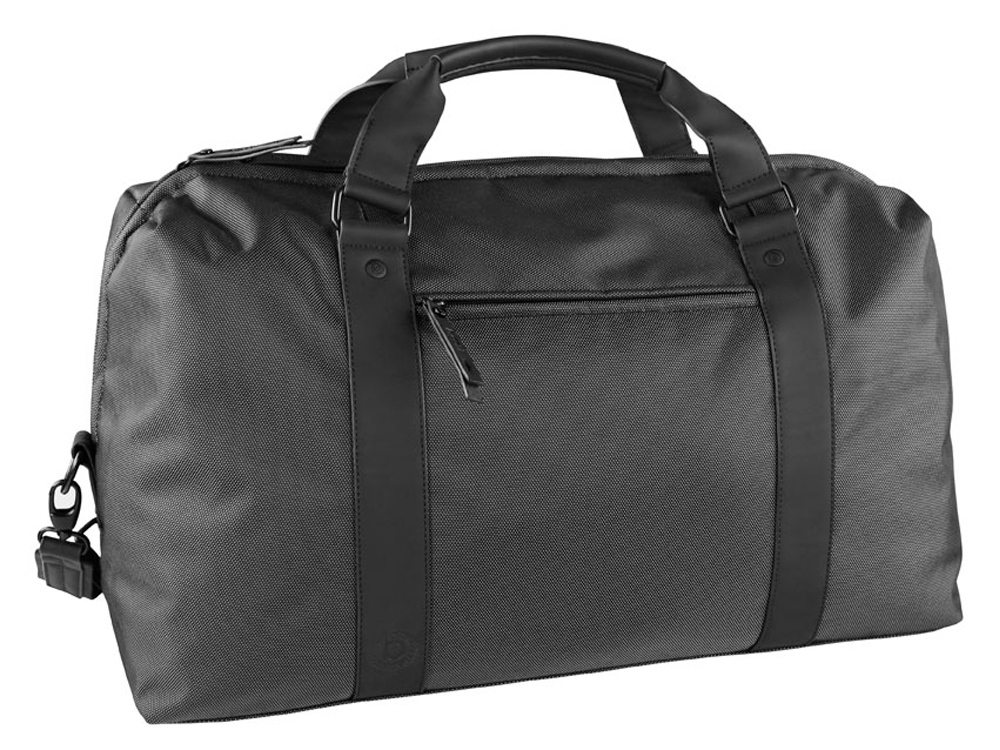 Сумка дорожная BUGATTI Domani, антрацитовая, нейлон, 54х24х30 см-0