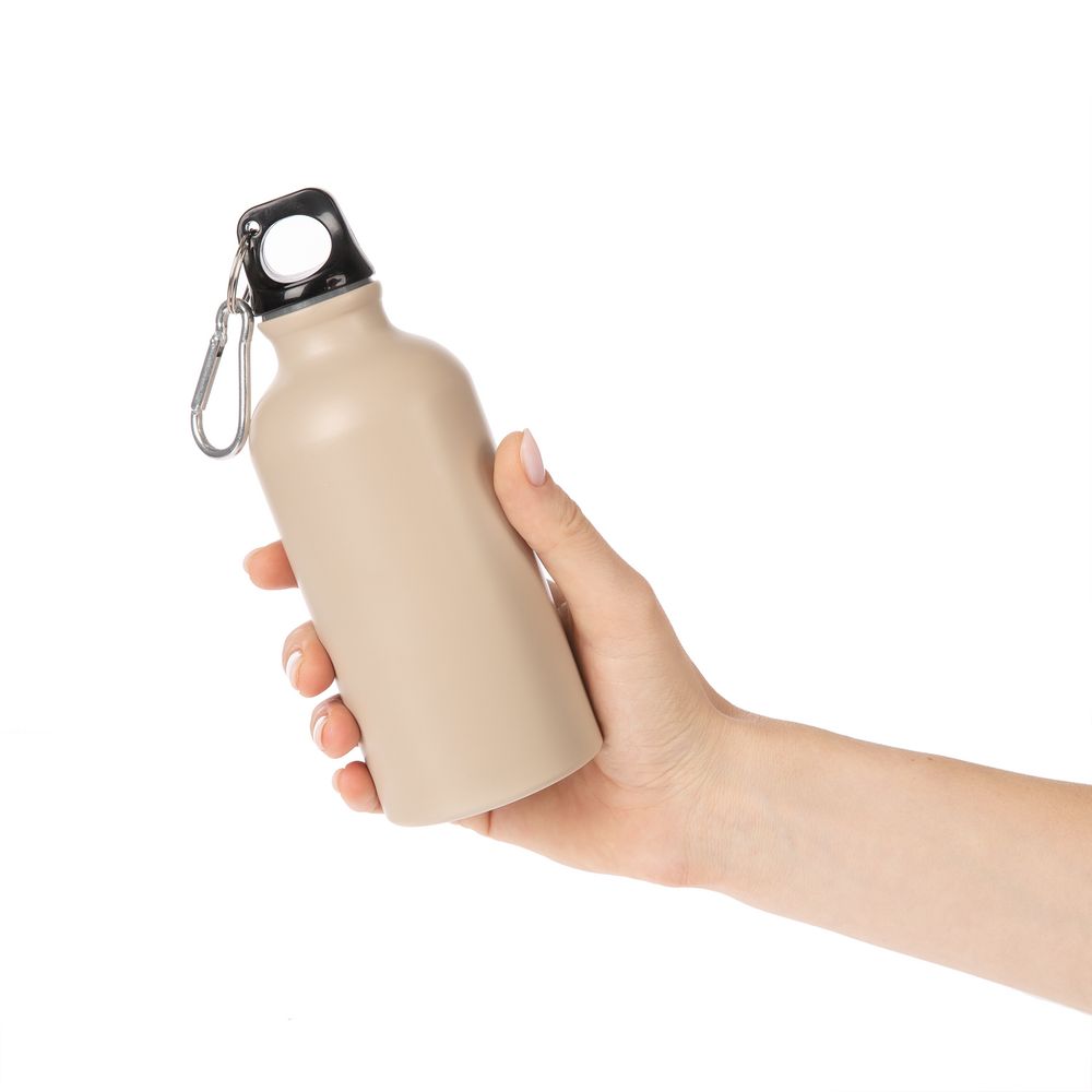 Бутылка для воды Funrun 400, светло-бежевая-1