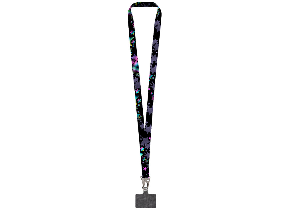 Ланъярд 2,5 см под сублимацию с большим карабином и большим держателем для телефона из ПЭ-2